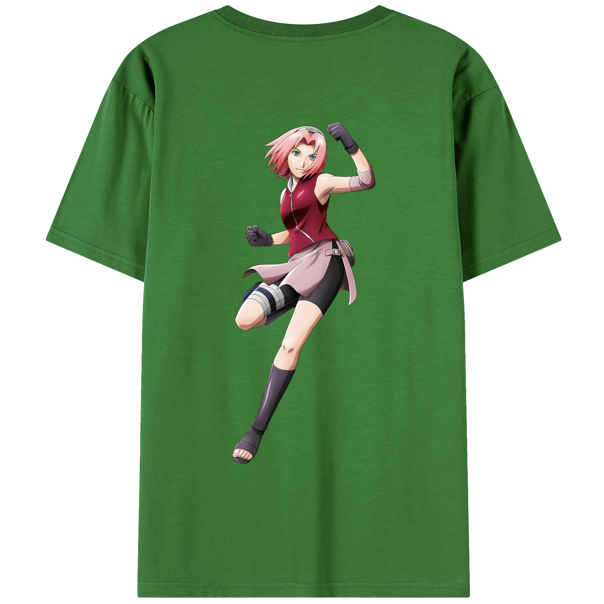 （画像用） NARUTO -ナルト- 春野サクラ Haruno Sakura レディース半袖Tシャツ(バックプリント)